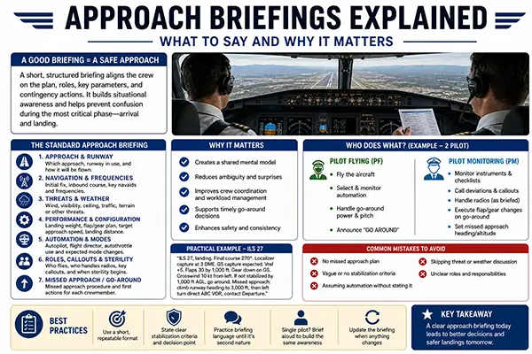 Approach Briefings Explained: What to Say, Airline vs GA, and Why It Matters