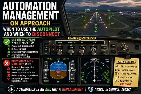 Automation Management on Approach: When to Use Autopilot and When to Disconnect
