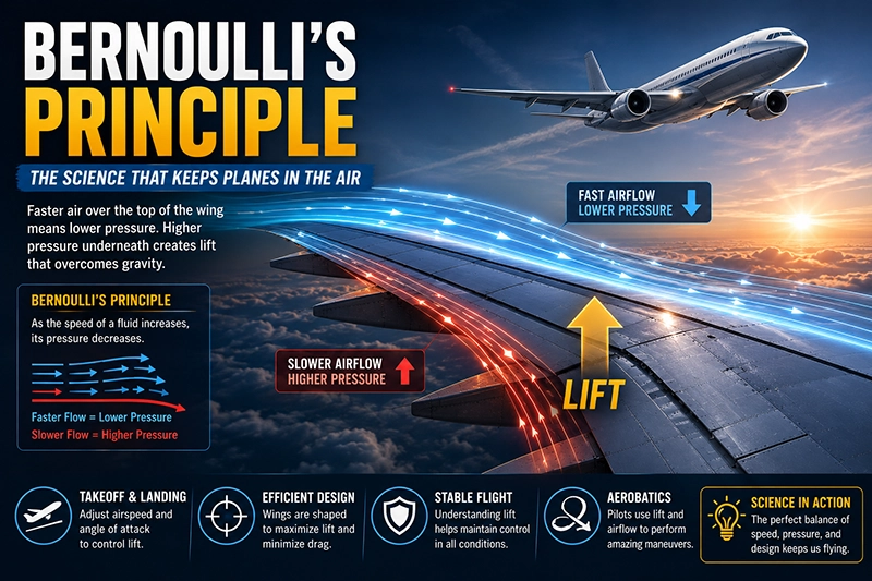 How Bernoulli’s Principle Creates Lift in Airplanes Explained