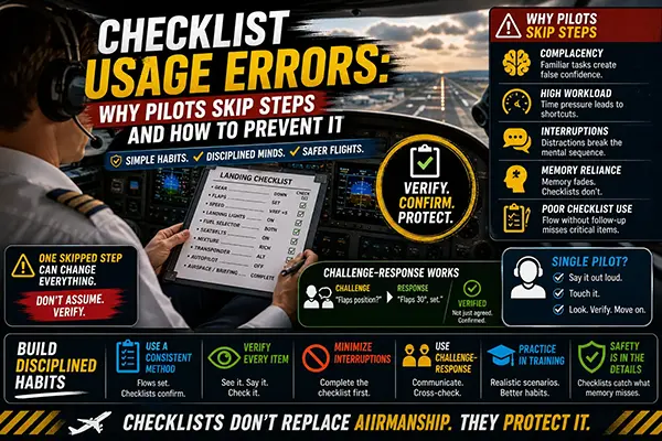 Checklist Usage Errors: Why Pilots Skip Steps and How to Prevent Them