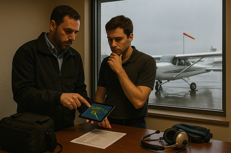 Delaying a Flight: When Waiting Is the Safer Call