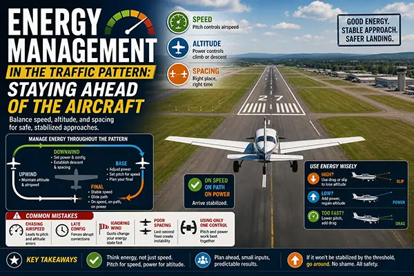 Energy Management in the Traffic Pattern | Speed vs Altitude Control & Spacing
