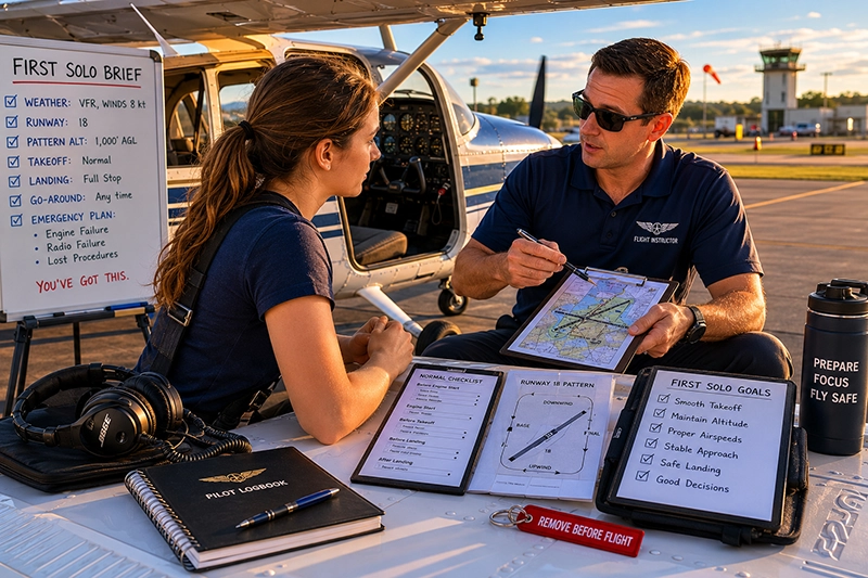 First Solo Flight Preparation Guide for Student Pilots