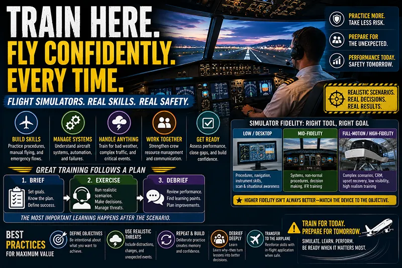 Flight Simulators Train Modern Pilots for Safer Flying