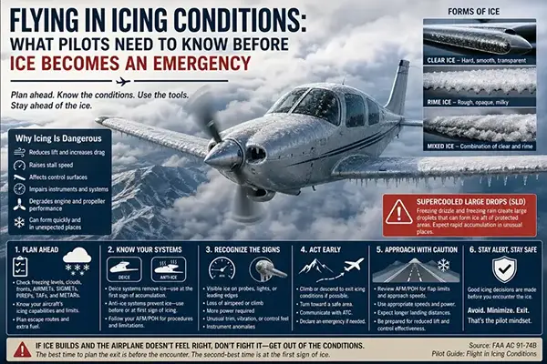 Flying in Icing Conditions: Pilot Guide to Ice Hazards and Safety