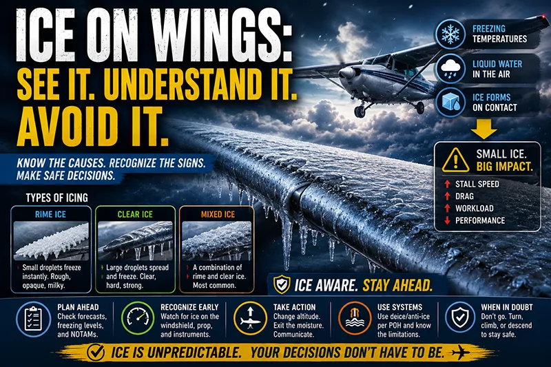 What Causes Ice to Form on Aircraft Wings: Pilot Guide