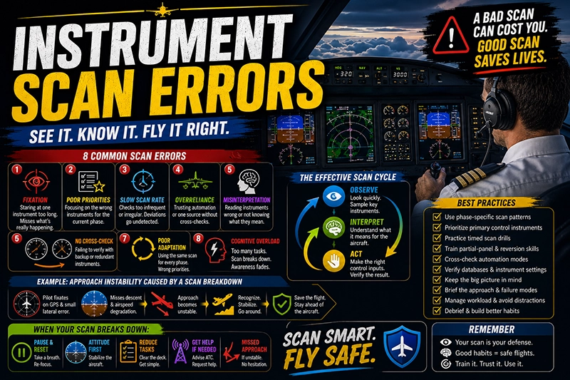 Instrument Scan Errors Every Pilot Should Recognize