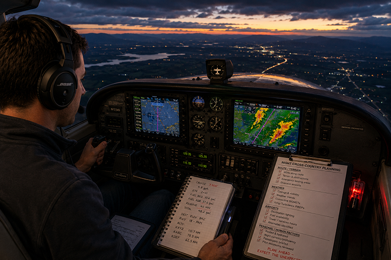 Night Cross-Country Hazards Pilots Should Not Miss