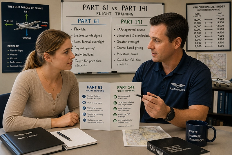 Part 61 vs Part 141 Flight Schools: Explained