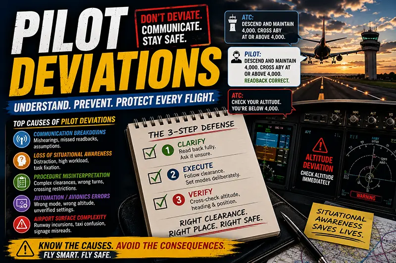 Pilot Deviations: Causes and Prevention Guide for Pilots