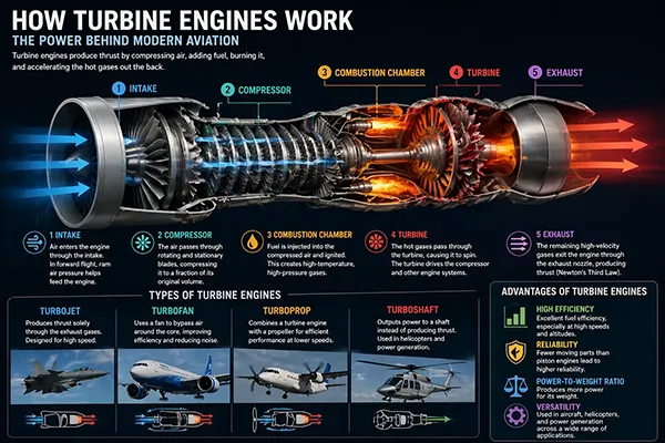How Turbine Engines Work Explained Jet Engine Basics and Components