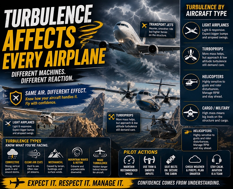 How Turbulence Affects Aircraft Types - Pilot Guide