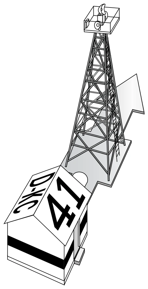 A standard airway beacon tower.