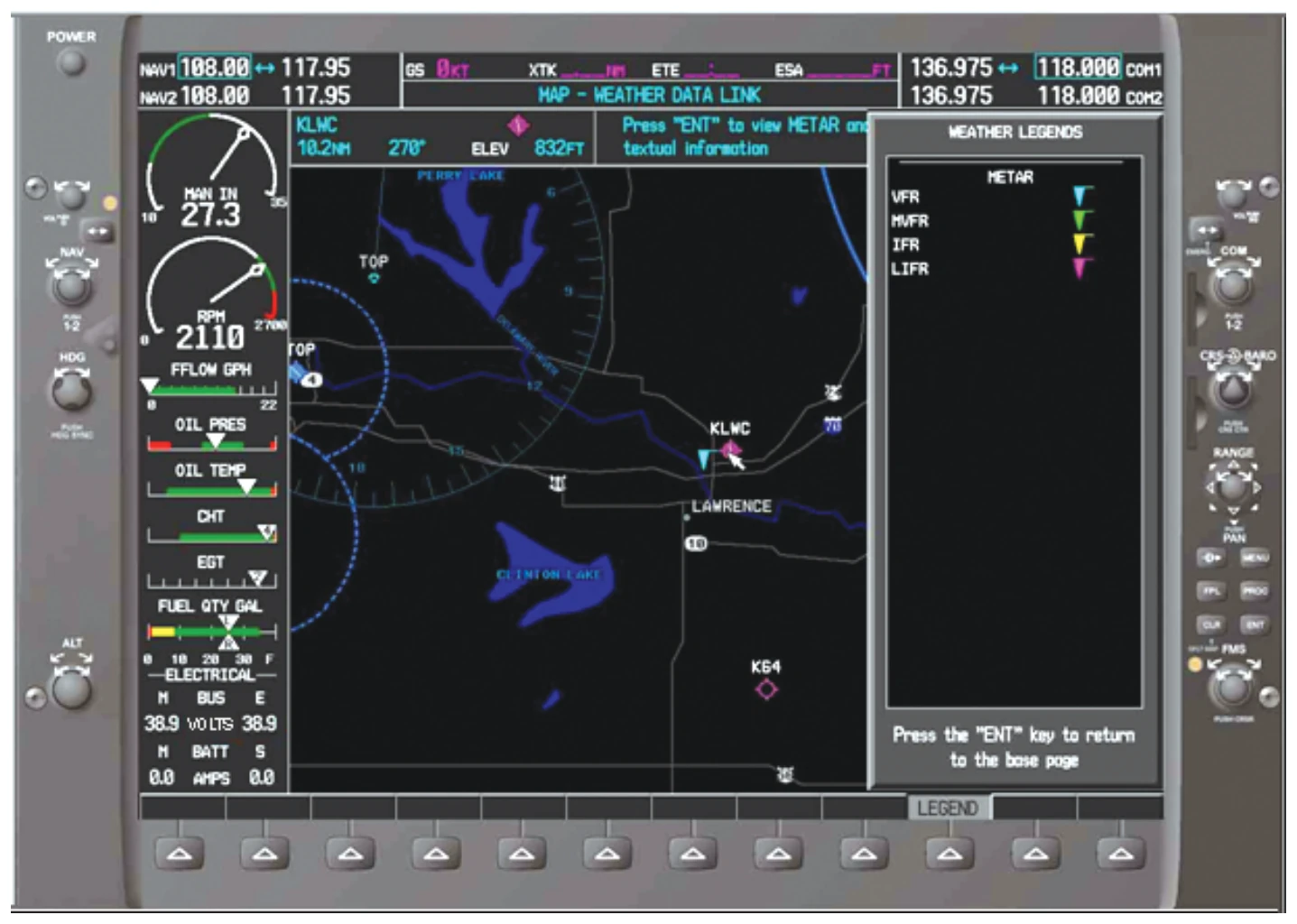 Graphical METAR legend display.
