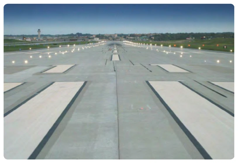 Runway lights.