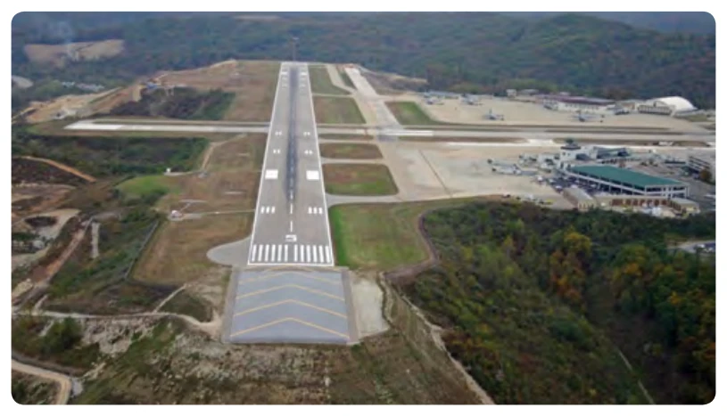 Engineered material arresting system (EMAS) located at Yeager Airport, Charleston, West Virginia.
