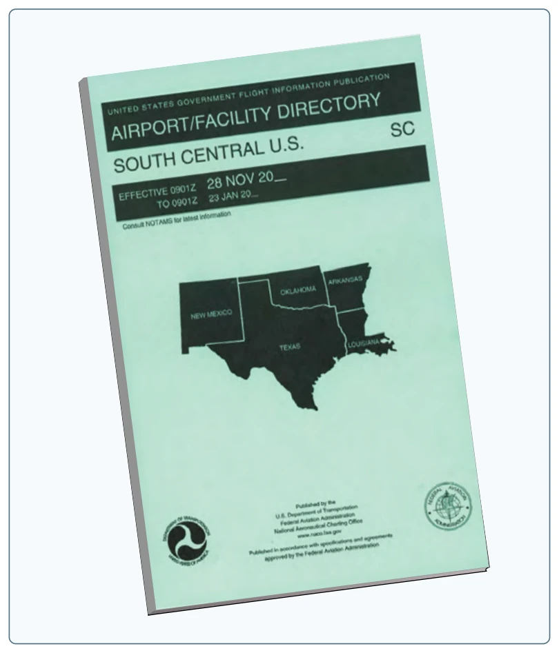 Chart Supplement U.S. (formerly Airport/Facility Directory).