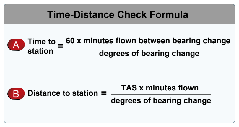 Time-distance check formula using a CDI.