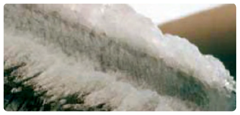 Inflight ice formation.