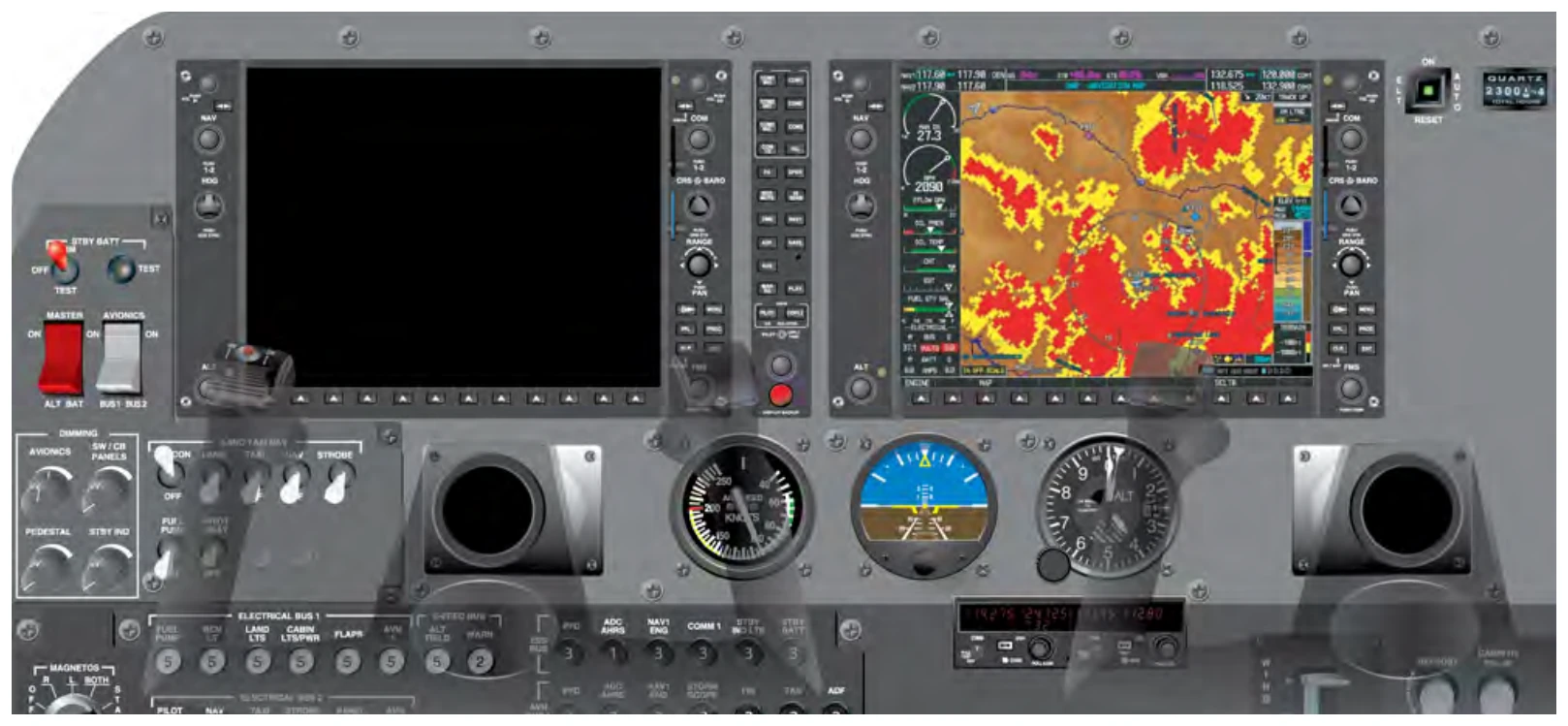 Multi-function display (MFD).